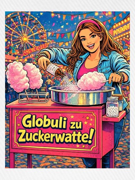 Globuli zu Zuckerwatte
