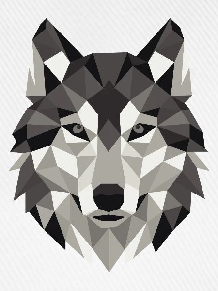 Wolfskopf Lowpoly Geometrie