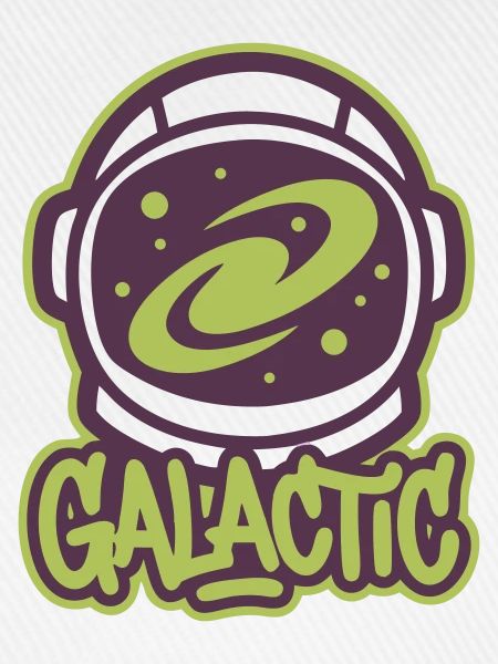 Galaxie Astronautenhelm Logo