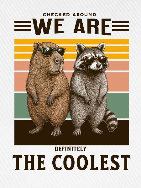 Cooles Capybara & Waschbär Spruch Design