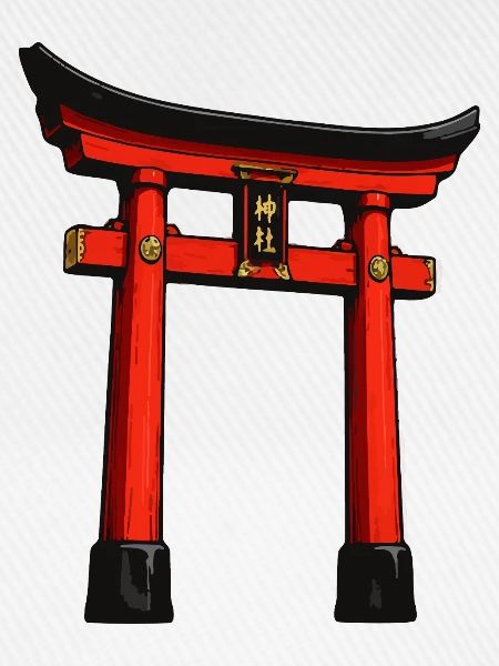 Roter Torii Türbogen Kunst