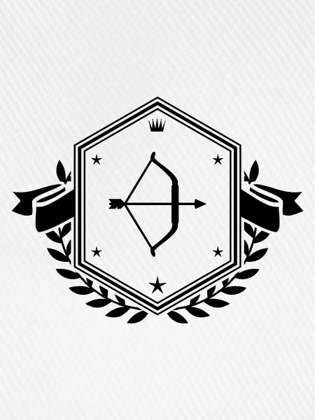 Pfeil und Bogen Wappen