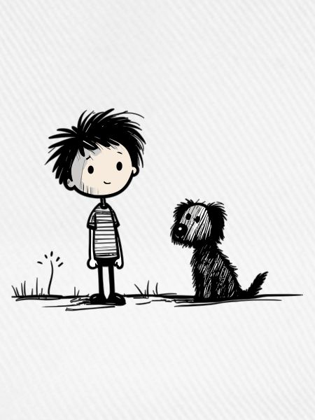 Junge mit Hund