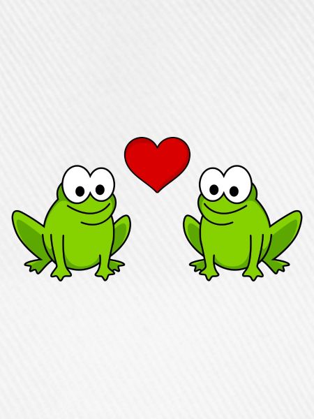 Frosch Comic Paar liebe