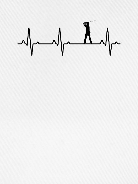 EKG Herzschlag Golf Golfer Design