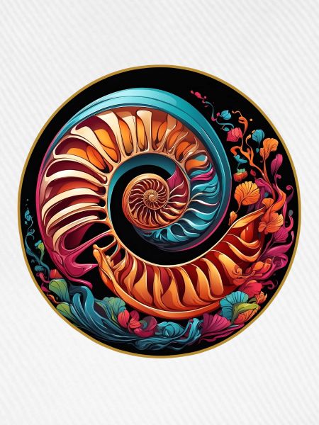 Buntes grafisches Nautilusdesign