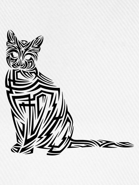 Katze Tribal Tattoo