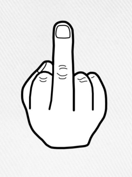 Mittelfinger Stinkefinger