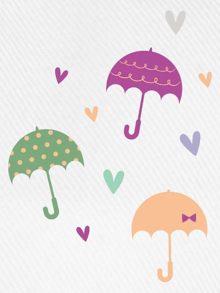 Regenschirm & Herzen