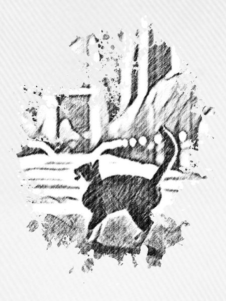 Gezeichnete Katze