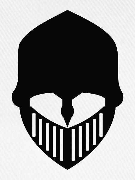 Ritterhelm Design - schwarzer Ritter