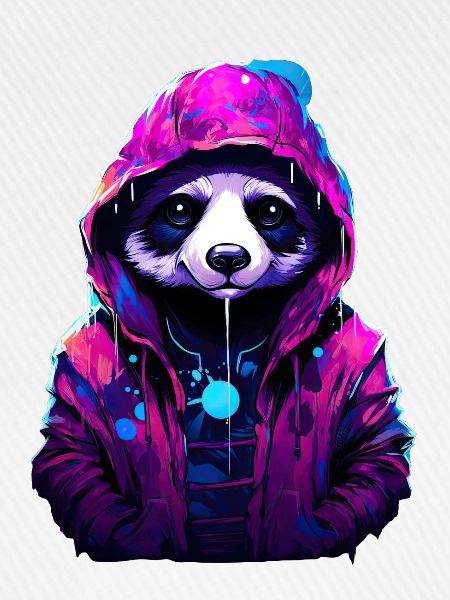Panda mit Kapuze