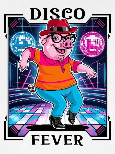 Cooles Disco Schwein