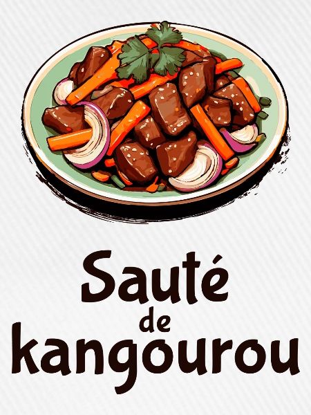 Känguru-Pfanne - Dunkler Text