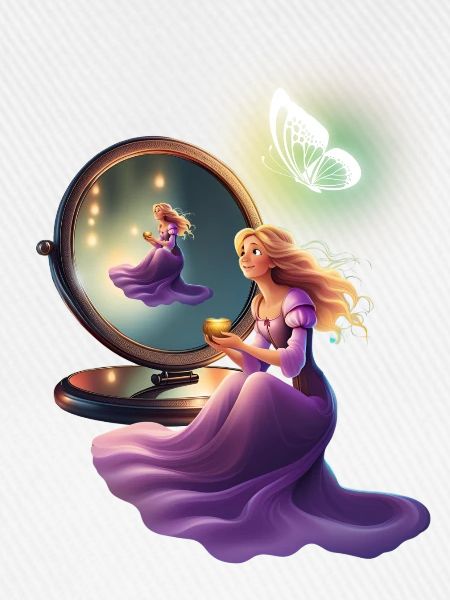 Prinzessin vor Spiegel