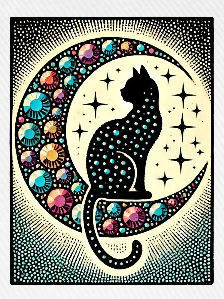 Schwarze Katze Luna