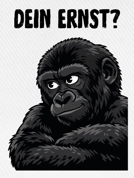 Affe mit skeptischem Blick - dein ernst?