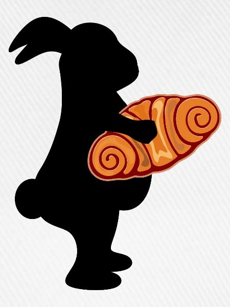 Osterhase Hase Franzbrötchen