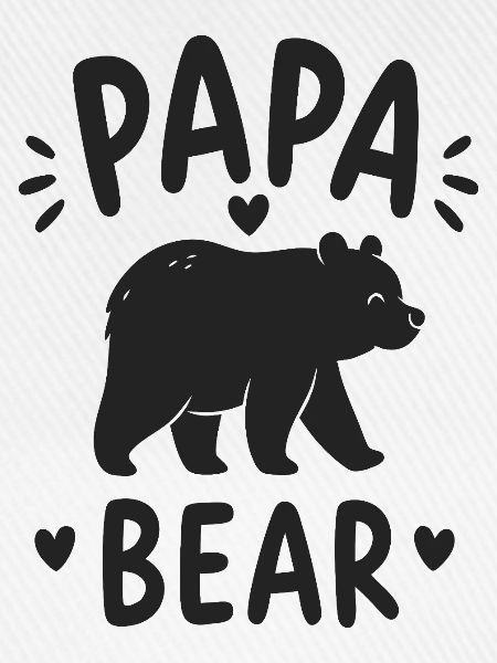 Papa Bear Silhouette Herzdesign