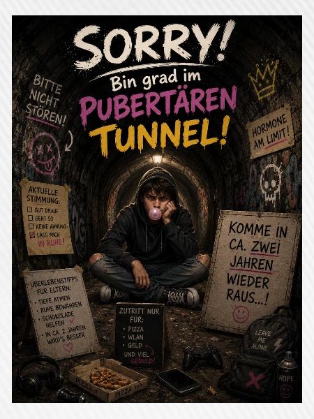 Pubertät Tunnel Satire