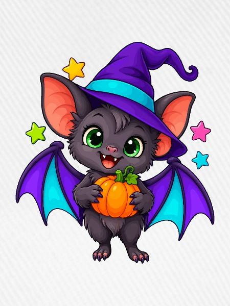 Kürbisbat Hexe Halloween