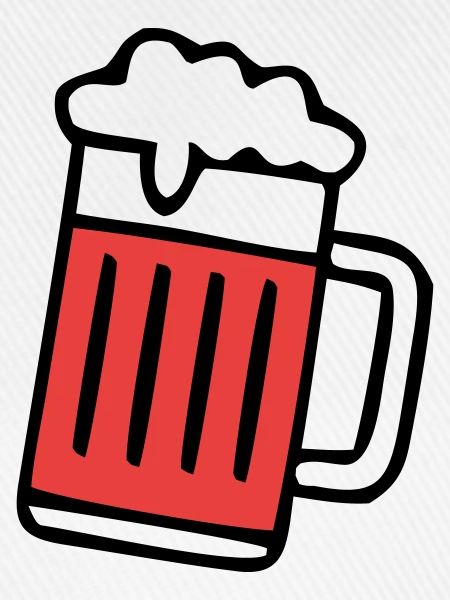 Roter Bierkrug Schaum Icon