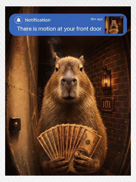 Capybara an deiner Haustür