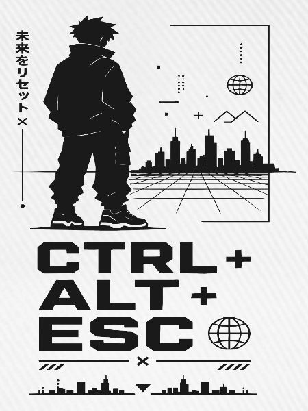CTRL ALT ESC Skyline Retro