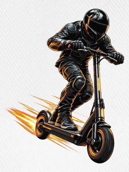 E-Scooter Rider – Dynamisches Motiv