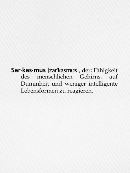 Sarkasmus - Definition