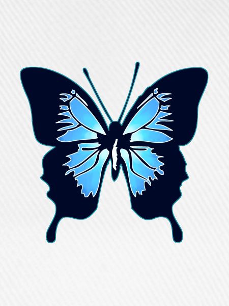 Blauer Schmetterling