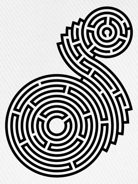 rundes zweiteiliges Labyrinth