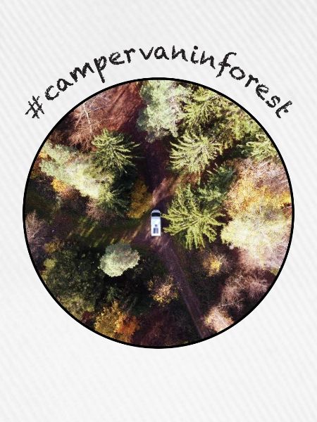 Campervan in Forest