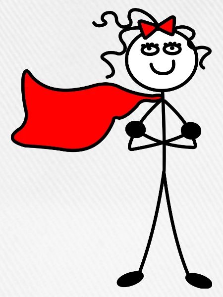 Superwoman oder mit verschränkten Armen