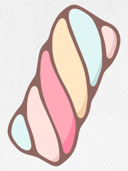 Mehrfarbiger Marshmallow