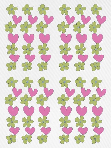 herzen blumen muster