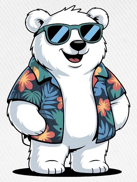 Lustiger Sommer Eisbär