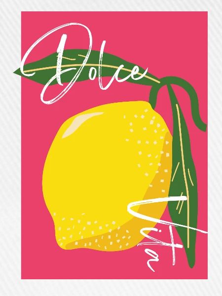 Zitrone mit Dolce Vita Handcrafted Schrift