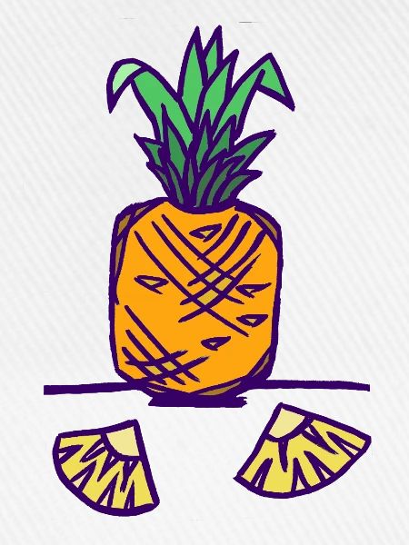 Ananas mit Scheiben
