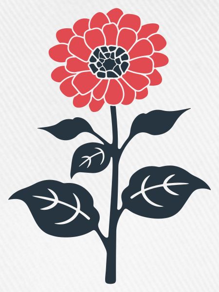 Rote Blume Illustration