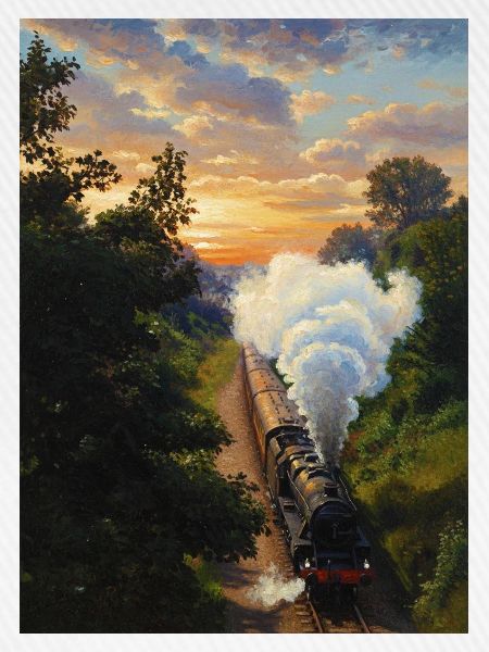 Sunset Dampflokomotive