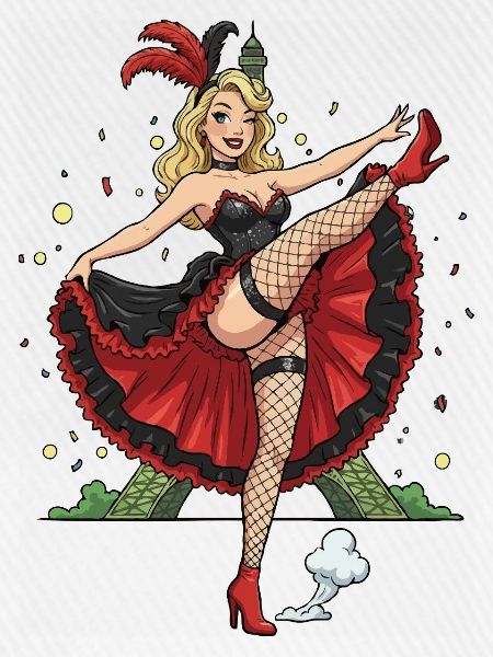 Pariser Cancan-Pinup