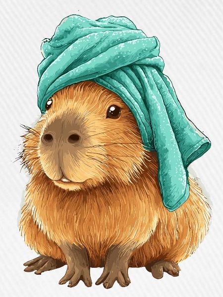 Wasserschwein mit Tuch