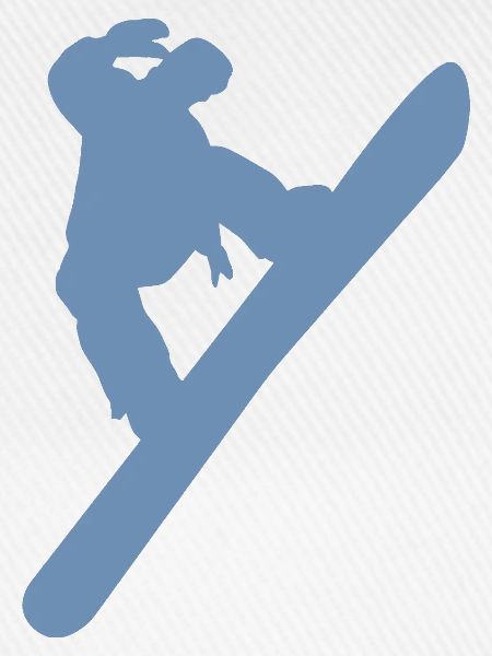 Minimalistischer Snowboarder Wintersport