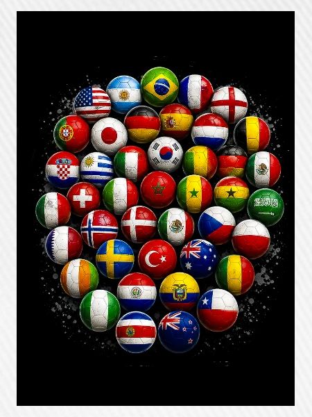 Flaggbälle Weltfußball