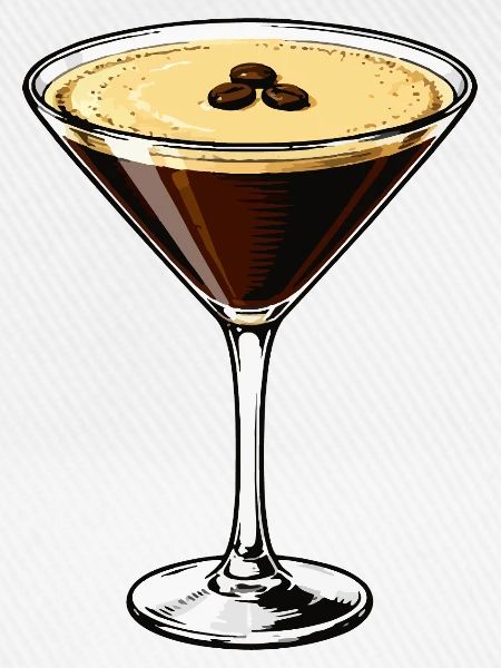 Espresso Martini Cartoon-Design