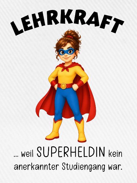 Lehrerin Superheldin Geschenkideen für Lehrkräfte
