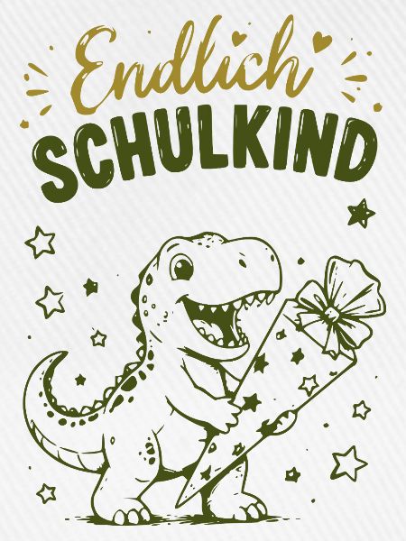 Endlich Schulkind Dino Stift