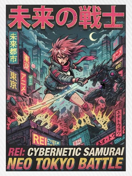 Neon-Tokyo Cyber-Samurai