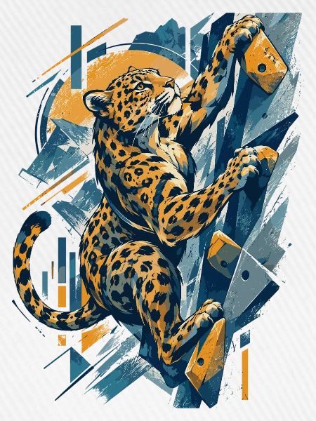 Bouldern Leopard – Abstraktes Klettern